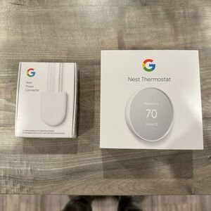 Nest Thermostat and Power Connector - White